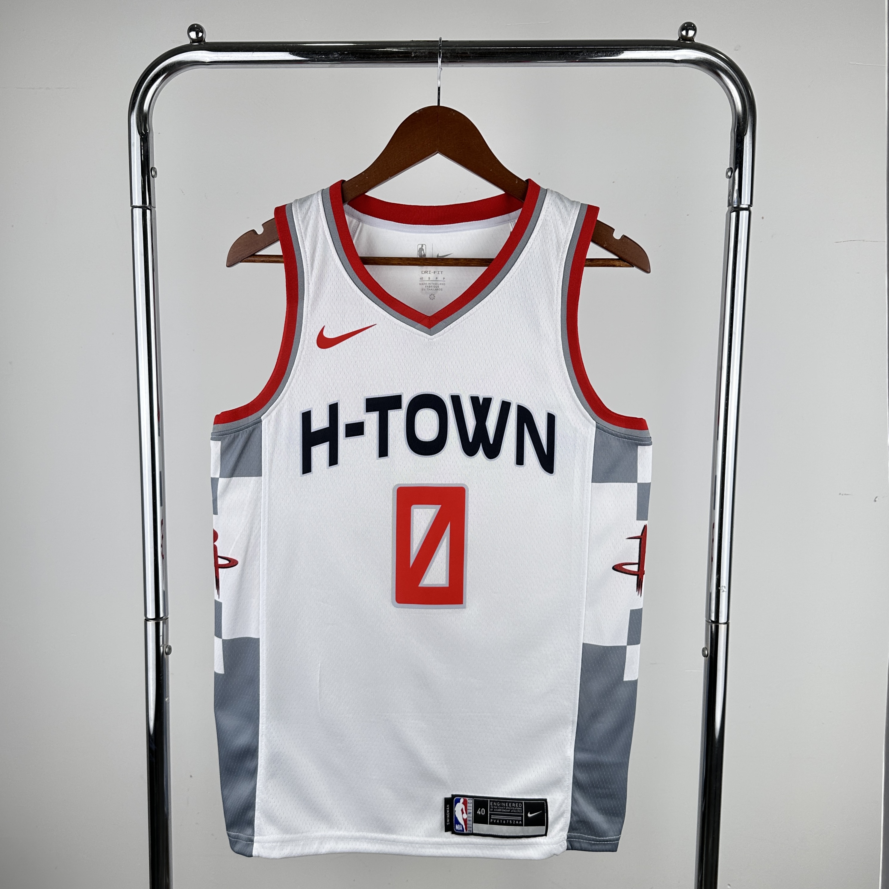 Men Houston Rockets #0 Westbrook White City Edition Nike 2024 NBA Jersey